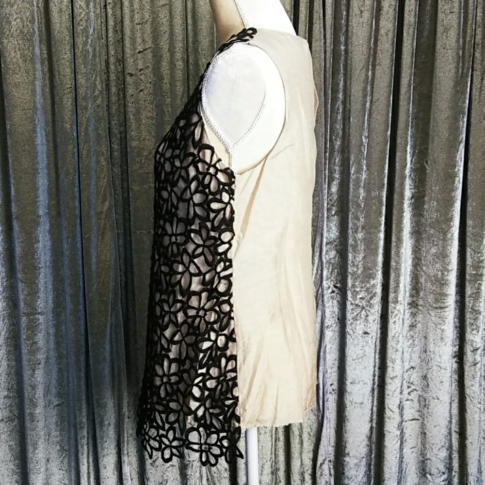 Medium Neiman Marcus Lela Rose Sleeveless Top - Picture 2 of 8
